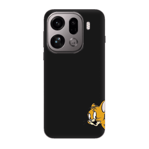 Oppo Find X9 Pro Jerry 2 Black Colored Silicone TPU Θήκη